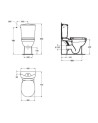 Pack WC surélevé complet Kheops - Sortie horizontale Porcher