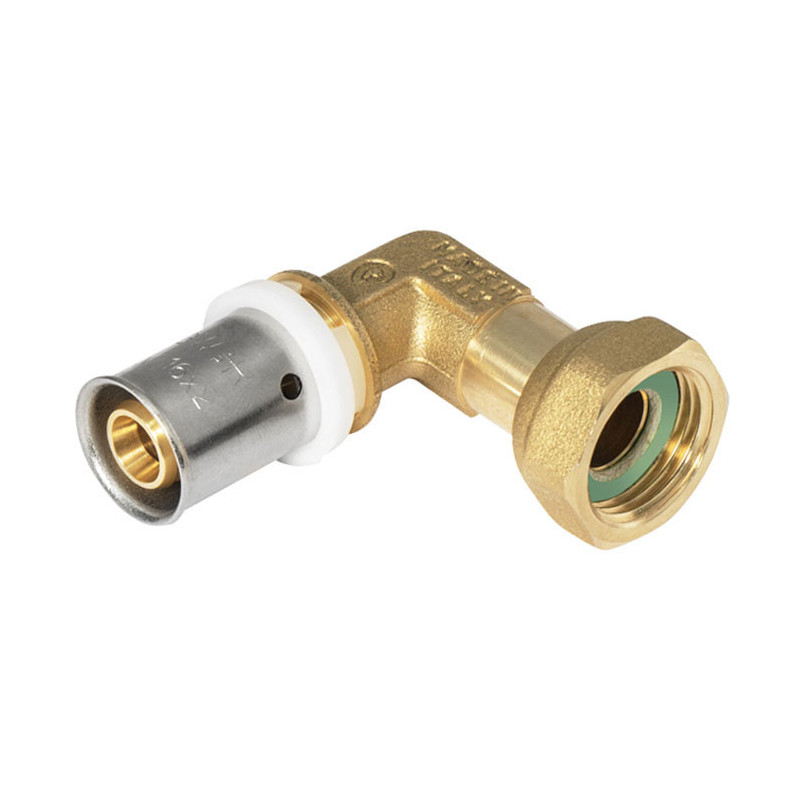 Coude écrou tournant multicouche à sertir