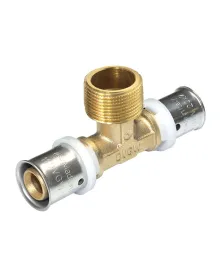 Té sortie mâle multicouche à sertir