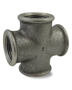 CROIX 4 VOIES FEMELLES - FONTE MALLEABLE NOIRE
