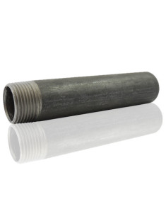 1/2 Mamelon Acier Noir Longueur 100 mm