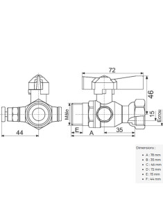Vanne écrou libre M/F 3/4" à purge Poignée / papillon- Discount Plo...