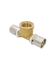 Raccord té sortie femelle PER à sertir pour tube PER - Discount Plomberie