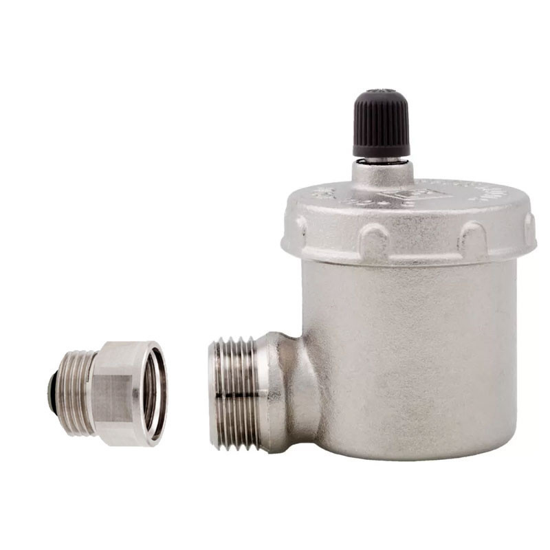 Purgeur équerre 1/2"M + clapet d'isolement